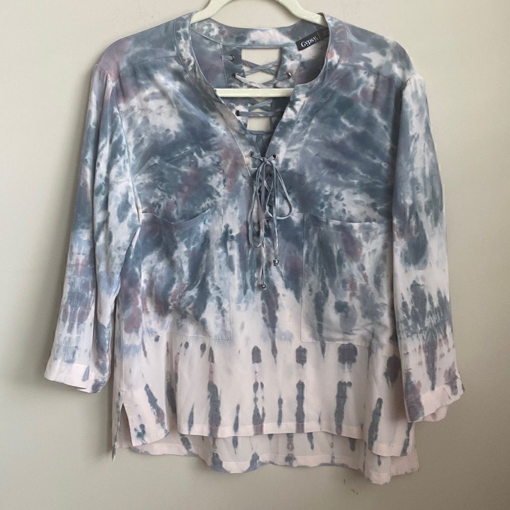 Gypsy Global Village Silk tie-dye Blouse M